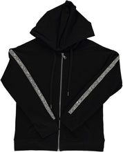 Load image into Gallery viewer, BGDK WOMENS EMBELLISHED SLEEVE COTTON HOODIE - Tops