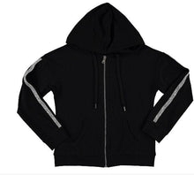 Load image into Gallery viewer, BGDK WOMENS EMBELLISHED SLEEVE COTTON HOODIE - Tops