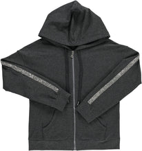 Load image into Gallery viewer, BGDK WOMENS EMBELLISHED SLEEVE COTTON HOODIE - Tops