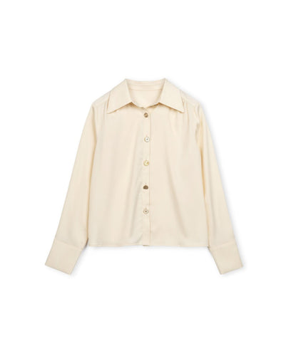 J PEARL BUTTON SLEEVE DETAILED BLOUSE - Tops