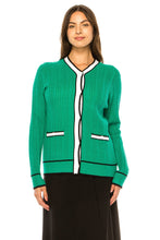 Load image into Gallery viewer, YAL V NECK POCKET FRONT CARDI - Tops
