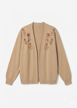Load image into Gallery viewer, LI CARDIGAN WITH FLOWER EMBROIDERY SWEATER
