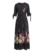 Load image into Gallery viewer, LI LAVENDER FLOWERS FULL SKIRT DRESS
