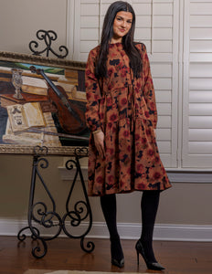 LI PULLSTRING WAIST LOWER TIER CREPE DRESS