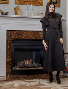 LI GATHERED SHOULDER BELT LOW WAISTED JUMPER