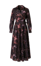 Load image into Gallery viewer, IV MOCK WRAP TEXTURED PRINT DRESS
