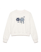 Load image into Gallery viewer, LI BLUE SEQUIN FLOWER SWEATSHIRT
