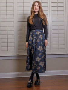 LI SIDE POCKET PRINT SKIRT