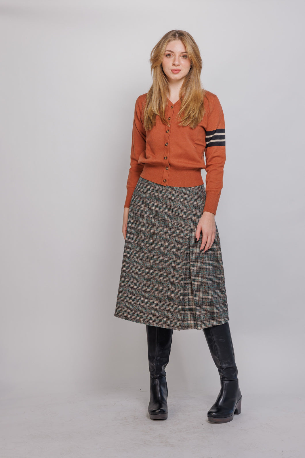 IV SLEEVE STRIPE CARDIGAN