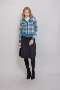 IV PLAID CARDIGAN