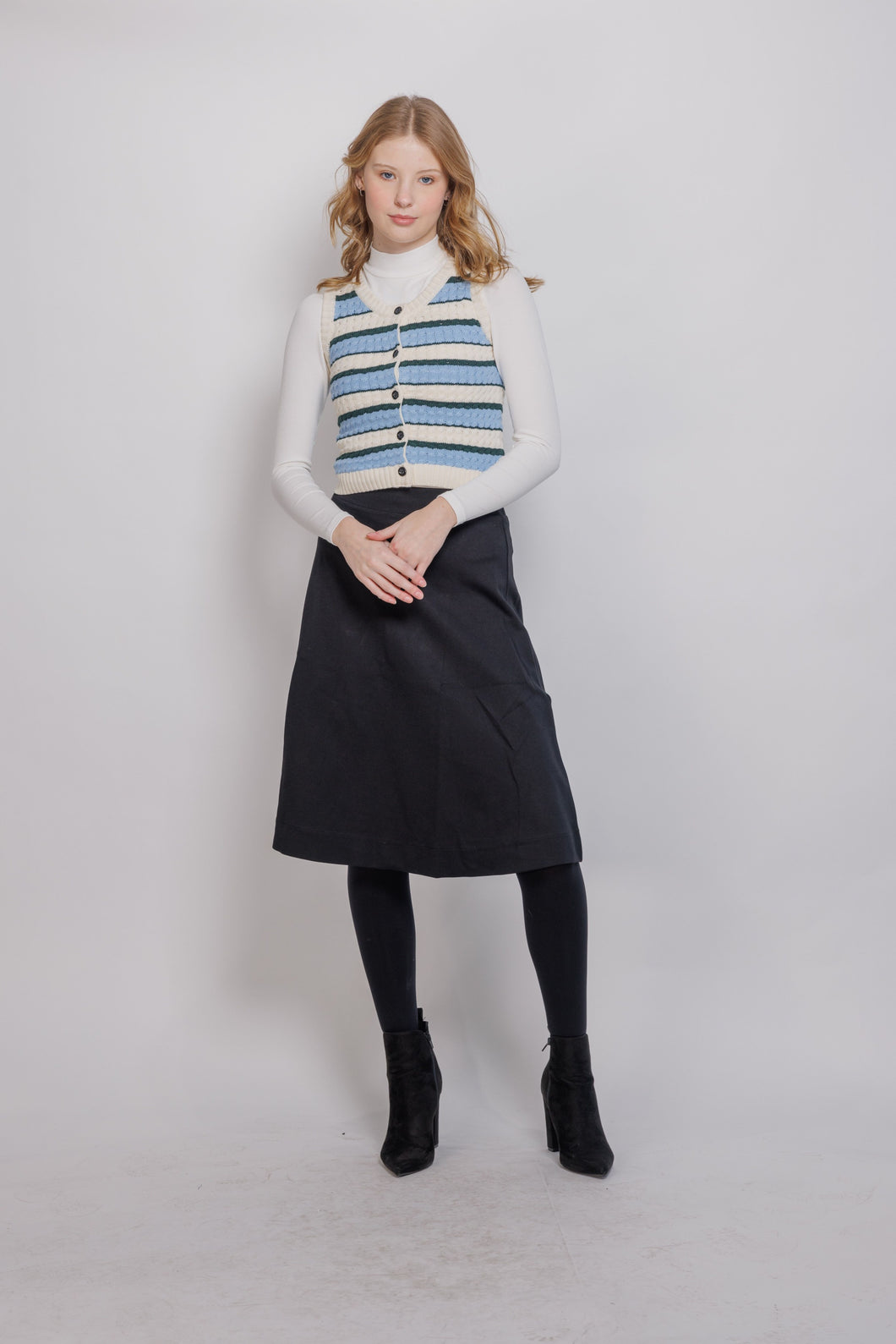 IV CREWNECK BUTTON DOWN VEST