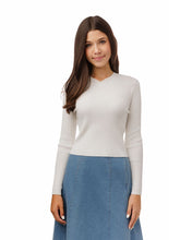 Load image into Gallery viewer, LU WHITE RIBBED TOP

