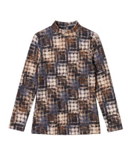 Load image into Gallery viewer, LI MULTI SQUARES MOCK NECK TOP

