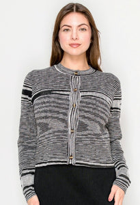 YAL SPACE DYE CROP CARDI