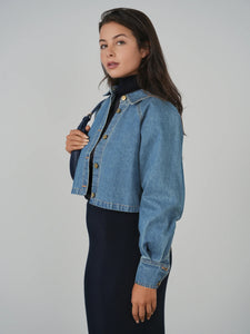 TG CROPPED HD DENIM SHIRT