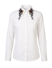 Load image into Gallery viewer, LI SEQUIN FLOWER COLLAR BLOUSE
