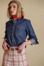 Load image into Gallery viewer, J DARK DENIM BUTTON DOWN TOP
