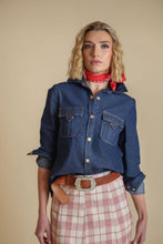 Load image into Gallery viewer, J DARK DENIM BUTTON DOWN TOP
