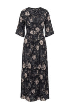 Load image into Gallery viewer, IV BELTED DRESS W PLEATED SKIRT &amp; FLUTED SLVS
