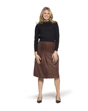 Load image into Gallery viewer, LI BOX PLEATED VELOUR SKIRT

