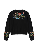 Load image into Gallery viewer, EL VELOUR EMBROIDERED DETAILED TOP
