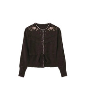 Load image into Gallery viewer, J EMBROIDERED KNIT CARDIGAN
