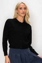 Load image into Gallery viewer, YAL COLLARED COVER BUTTON SOLID CARDI
