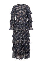 Load image into Gallery viewer, IV PRINTED MESH LAYERED SIMCHA DRESS
