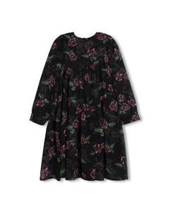 J PRINTED SHEAR SIDE TIERED DRESS