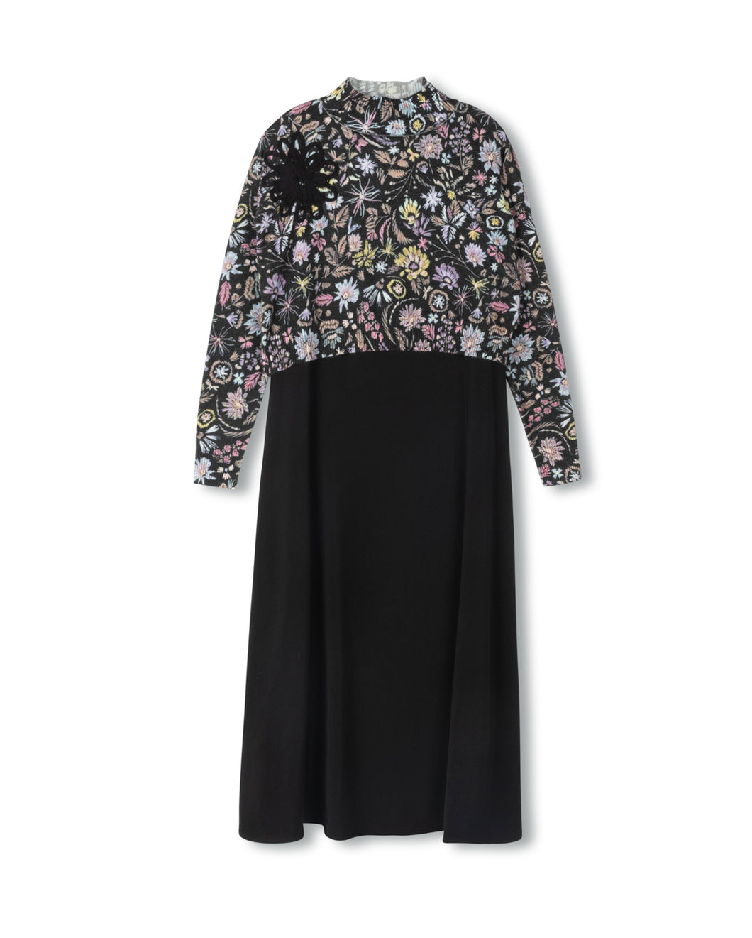 J PRINTED AND POP UP FLOWER SLIP DRESS