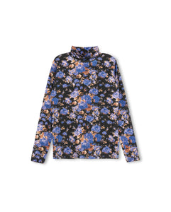J NIMBLE FLORAL PRINTED TURTLENECK