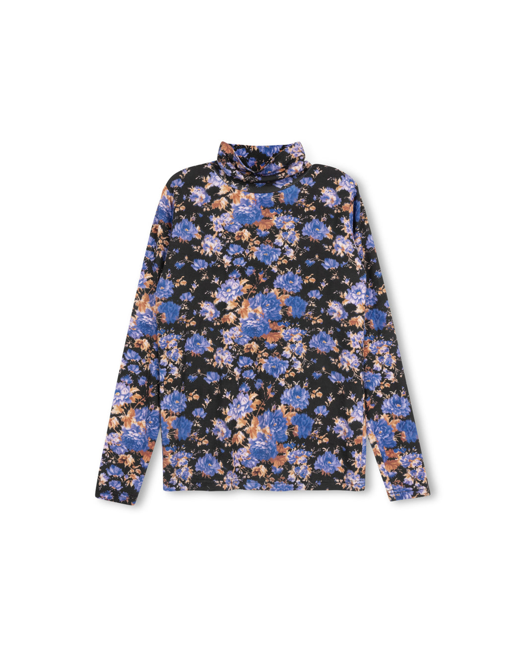 J NIMBLE FLORAL PRINTED TURTLENECK