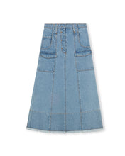 Load image into Gallery viewer, J A LINE MAXI DENIM SKIRT
