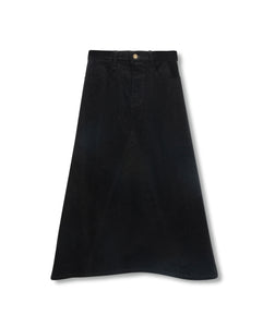 J FAINT CORDUROY FRINGE HEM SKIRT