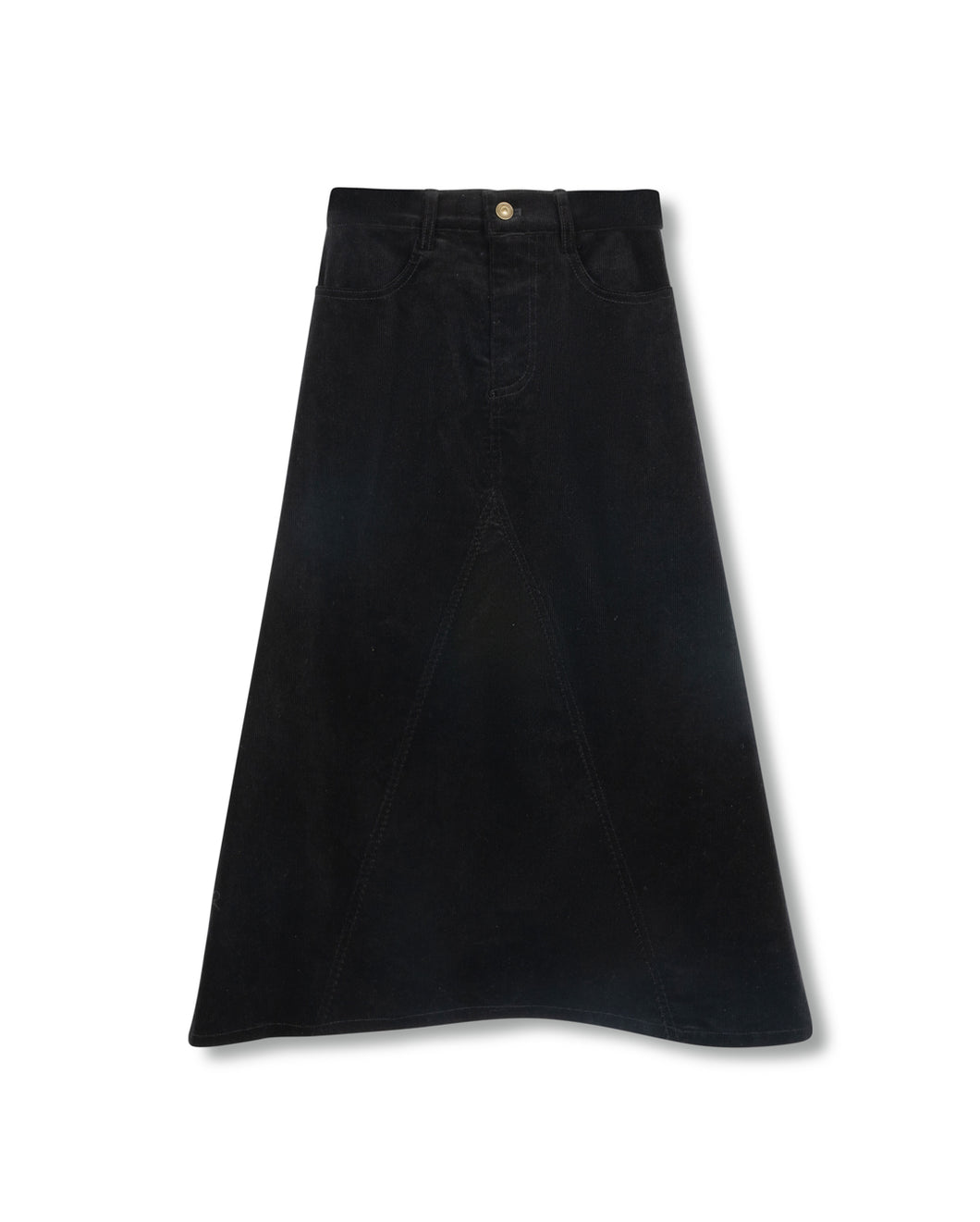 J FAINT CORDUROY FRINGE HEM SKIRT