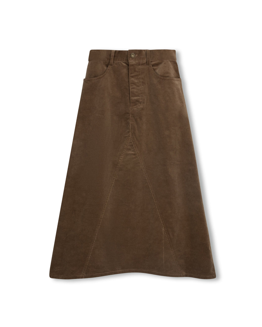 J FAINT CORDUROY FRINGE HEM SKIRT