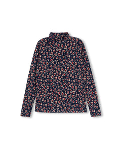 J LAYERING PRINTED TURTLENECK