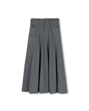 Load image into Gallery viewer, J SWEATSHIRT FLYFRONT FLAIR MIDI SKIRT
