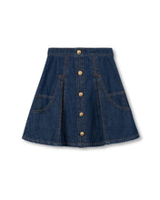 Load image into Gallery viewer, J GOLD BUTTON DENIM SKIRT
