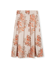 Load image into Gallery viewer, J TEELO LINEN FLORAL FLOWY PLEAT SKIRT
