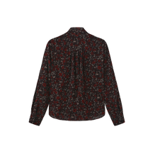 Load image into Gallery viewer, J CHELSEA FLORAL NECK TIE BLOUSE

