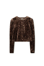 Load image into Gallery viewer, TG VELVET PUFF SLEEVE CARDIGAN

