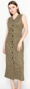 YAL SUEDE BUTTON DOWN JUMPER
