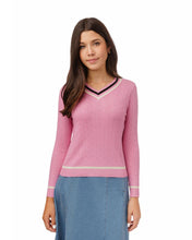 Load image into Gallery viewer, LU PINK CABLE KNIT TOP
