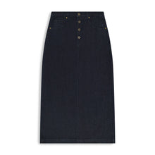 Load image into Gallery viewer, TG EXPOSED BUTTON DETAIL DENIM SKIRT
