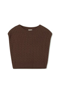 TG CABLE KNIT VEST