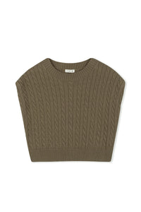 TG CABLE KNIT VEST