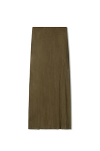 TG BRUSHED STRAIGHT SLIP SKIRT