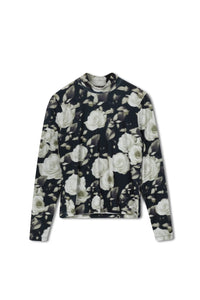 TG PRINTED MOCK NECK TOP