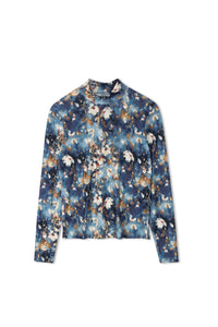 TG PRINTED MOCK NECK TOP
